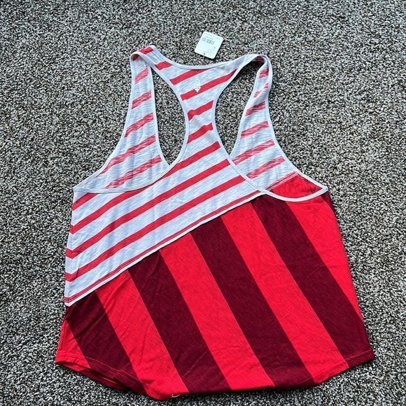 Free People Red and White‎ Striped Tank Top - Picture 6 of 11